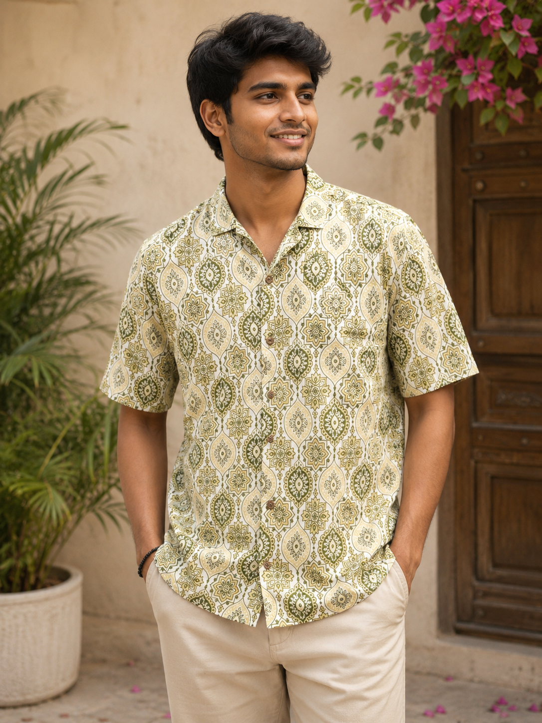 Royal Jaipur Block Print Cotton Shirt for Men – Premium Heritage Casual Wear