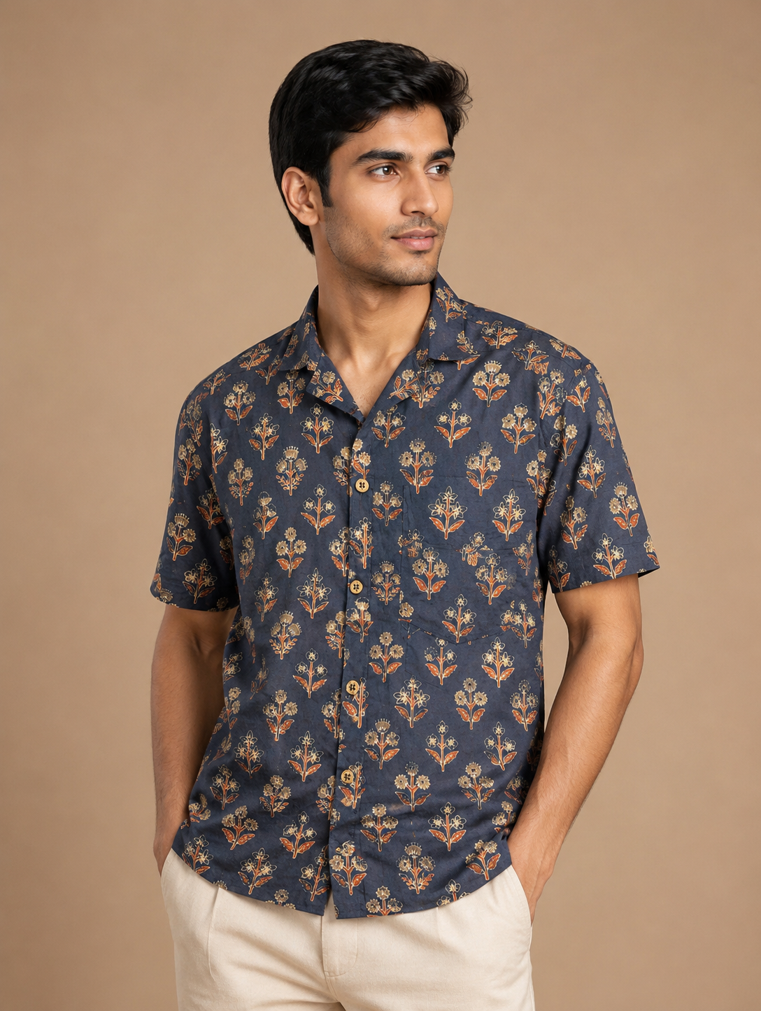 Royal Jaipur Block Print Cotton Shirt for Men – Premium Heritage Casual Wear