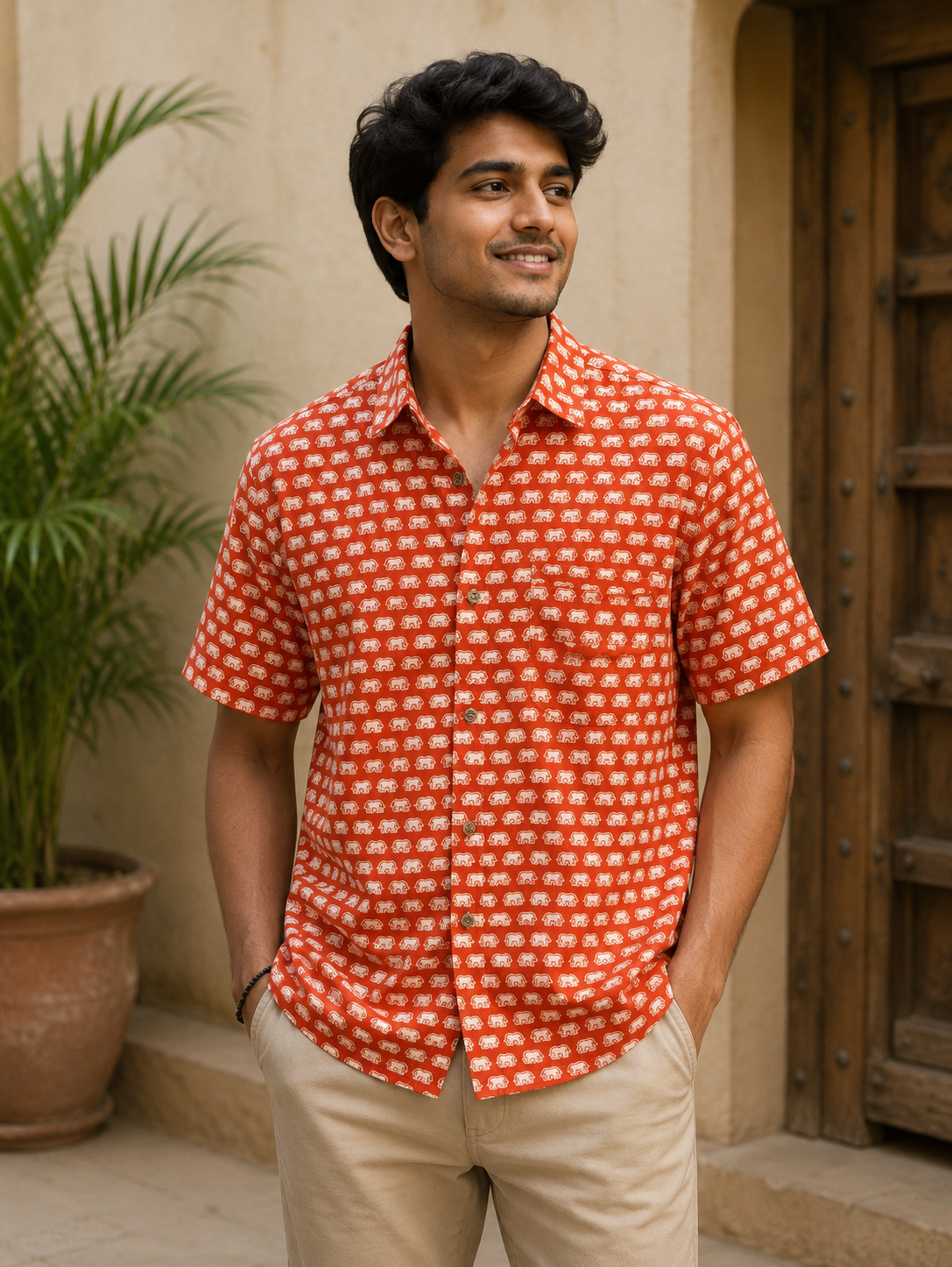 Royal Jaipur Block Print Cotton Shirt for Men – Premium Heritage Casual Wear
